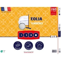 DODO - Couette tempérée 300 g/m² - EOLIA - 240 x 260 cm - Blanc(m-2)