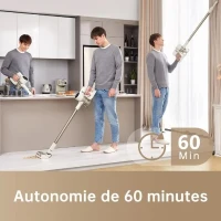 DREAME R10 - Aspirateur Balai sans Fil - Puissance 120AW, Autonomie 60 Min - Filtration avancée - Brosse Multi-Surfaces(m-6)