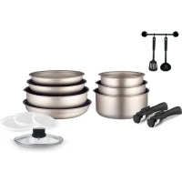 Batterie de cuisine Arthur Martin AM133CH 15 pieces - Aluminium - Poignée amovible - Tous feux dont induction(m-1)