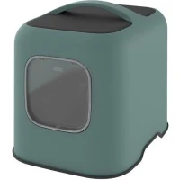 ROTHO - Maison toilette pour chat 51 x 39 x 40 cm - Bac a litiere - Vert de Gui(m-1)
