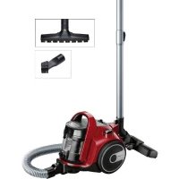 BOSCH BGC05AAA2 Cleann'n aspirateur sans sac rouge - 78 dB - 28 kWh/an - (h)epa - 9m - 1,5L - brosse universelle - brosse parquet(m-1)