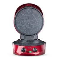 Appareil a tarte express HKoeNIG - TRT180 - Four a Pizza - Multicuiseur Multifonction - Température jusqu'a 210°C - Rouge - 1800W(m-3)