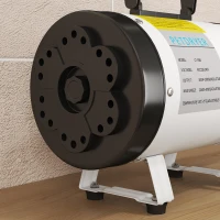 PawHut Secador de Pelo para Cães 2200W com 3 Bicos Baixo Ruído Branco(m-5)