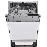 Lave-vaisselle encastrable CONTINENTAL EDISON CELV1045FI-10 couverts - Largeur44,8cm - Classe D - 45 dB - Blanc(m-1)