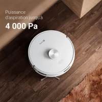 EZVIZ RE5 - Aspirateur Robot Laveur - Puissance 4000 Pa - Navigation LIDAR - Évitement d'obstacles - Détection des tapis(m-3)