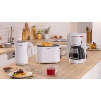 Cafetiere Filtre - BOSCH - TKA2M111 MyMoment - Blanche - Capacité 1,25L - verseuse verre - systeme anti-gouttes(m-3)