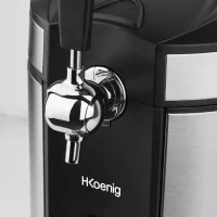 Tireuse a biere HKoeNIG - BW1880 - Capacité 5L - Température réglable 2°C a 12°C - Compatible tous fûts - Inox(m-3)