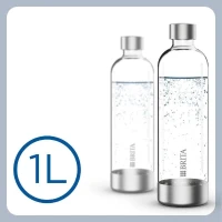 Pack 2 Bouteilles BRITA - Pour machine SodaONE - Capacité 1L - PET(m-2)