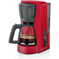 Cafetiere Filtre - BOSCH - TKA2M114 MyMoment - Rouge - Capacité 1,25L - verseuse verre - systeme anti-gouttes(m-1)