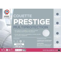 Couette chaude 220x240 cm BLANREVE PRESTIGE Multiprotection - 100% Polyester - 2 Personnes - Satin rayé(m-2)