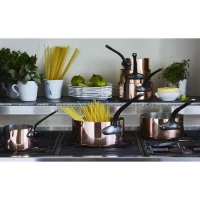 Casserole cuivre - BAUMALU - 12 cm - Cuivre massif - Intérieur étamé - Manche en fonte(m-3)