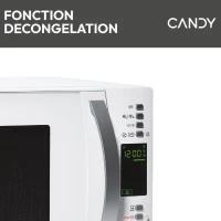 Micro-ondes Candy Essenza CMXW30DW 900W 30L Digital Blanc - Fonction Décongélation - 5 Niveaux de Puissance - 10 Menus Auto(m-5)