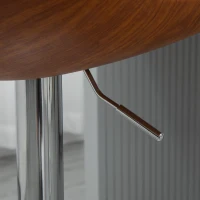 HOMCOM Conjunto de 2 Bancos de Bar Bancos Altos Giratória a 360° Altura Ajustável 46x50x(85-106) cm Creme(m-5)