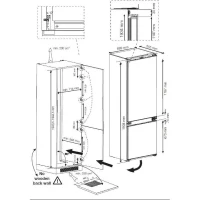 Réfrigérateur encastrable BEKO - Technologie Harvestfresh - 2 portes - 400L - Froid brassé(m-5)