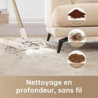 DREAME R10 - Aspirateur Balai sans Fil - Puissance 120AW, Autonomie 60 Min - Filtration avancée - Brosse Multi-Surfaces(m-3)