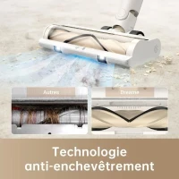 DREAME R10 - Aspirateur Balai sans Fil - Puissance 120AW, Autonomie 60 Min - Filtration avancée - Brosse Multi-Surfaces(m-4)