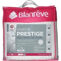 Couette chaude 220x240 cm BLANREVE PRESTIGE Multiprotection - 100% Polyester - 2 Personnes - Satin rayé(m-1)