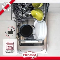 Marmite a moule - MENASTYL - 3645563 - En acier émaillé - Noir - 18 cm - Avec écritures - Tous feux dont induction(m-4)
