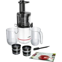 Extracteur de jus - BOSCH - MESM500W VitaExtract - Blanc/chrome - 150 W - 1 vitesse + reverse - syst. de sécurité sur le couvercle(m-1)