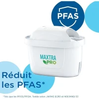 Carafe filtrante en verre BRITA - Model One bleue - Capacité 2,5L dont 1,5L d'eau filtrée - 1 Cartouche Maxtra Pro All-In-1 incluse(m-4)