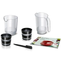 Extracteur de jus - BOSCH - MESM500W VitaExtract - Blanc/chrome - 150 W - 1 vitesse + reverse - syst. de sécurité sur le couvercle(m-3)