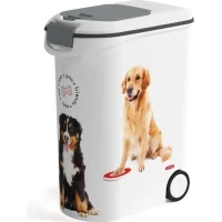 CURVER Conteneur a croquettes pour chien avec roulettes 20 kg - 54L - Love Pets(m-1)