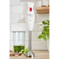 Mixeur plongeant CleverMixx MSM24100 - BOSCH - 400W - Pied détachable inox - 1 vitesse - Bol mixeur - Blanc(m-2)