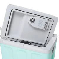 Glaciere thermoélectrique INCASA 40L - Alimentation 12/220V - Vert - Idéale pour l'été en voiture(m-3)