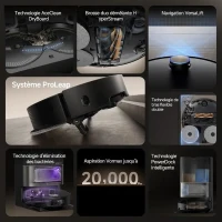 DREAME X50 Ultra Complete - Robot Aspirateur avec Station - Evitement d'obstacles par IA et Navigation a 360 - Aspiration 20 000 Pa(m-2)