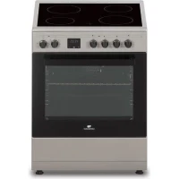Cuisiniere vitrocéramique CONTINENTAL EDISON CECV60FCS - 4 feux - L58,8 xP61 xH83 cm - Silver(m-1)