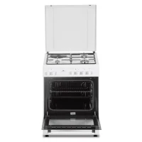 Cuisiniere mixte CONTINENTAL EDISON CECM60FCW - 3 feux gaz + 1 électrique - L59,8 x P61 xH83 cm - Blanc(m-3)