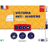 DODO Couette tempérée 300gr/m² anti-acarians VICTORIA 140x200 cm blanc(m-4)