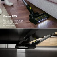 BEKO VRT84225VI - Aspirateur Balai sans fil - Puissance d'aspiration 100 Air Watts - Brosse éclairée - Autonomie jusqu'a 45 minutes(m-4)