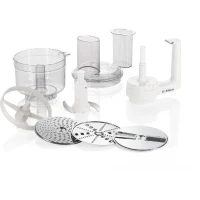 Multimixeur - BOSCH - Pour Kitchen machine MUM5 - Couteau universel, râpe et disque double tranchant - Blanc transparent(m-3)