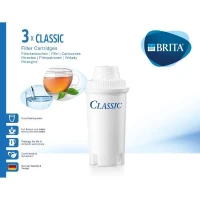 Cartouches filtrantes BRITA Classic - Pack de 3 - Réduction de tartre, chlore et impuretés - Blanc(m-2)