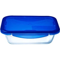 Boîte rectangulaire avec couvercle - PYREX - 1451028 - 30 x 23 cm - 3,30 L - Cook & Go - Base en verre borosilicate(m-1)