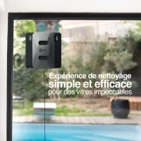 Robot Lave-vitres EZICLEAN Windobot S6 ULTRA - Rapide, Puissant et Silencieux - 2 diffuseurs automatiques pour un nettoyage efficace(m-6)