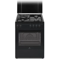 Cuisiniere mixte CONTINENTAL EDISON CECM60FCB - 3 feux gaz + 1 électrique - L59,8 x P61 xH83 cm - Noir(m-1)