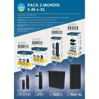 CIANO, Aquarium Consommables - Cartouches de Filtration de Rechange pour Filtre d'Aquarium- Pack 3 mois  - Taille L(m-2)