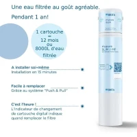 Systeme filtration a eau BRITA - MyPure Slim - Cartouche de rechange - Jusqu'a 1 an d'eau filtrée(m-4)