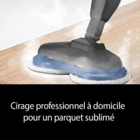 Balai Nettoyeur Vapeur - EZICLEAN STEAM WAVE 360 - 1200 W - 24 g/min - 450 ml - Noir / Bleu(m-4)