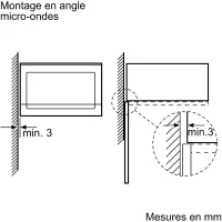 Micro-onde encastrable - BOSCH SER4 - BFL523MW1F - Blanc - 59,4 x 31,7 x 38,2 cm(m-5)