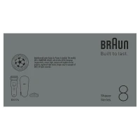 Rasoir électrique BRAUN Series 8 - Noir - Autonomie 60 minutes - Charge rapide 5 minutes(m-5)