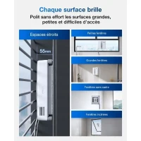 ECOVACS WINBOT Mini - Robot de Nettoyage de vitres - Design Compact - Double Buses avec pulvérisation ultrasonique(m-3)