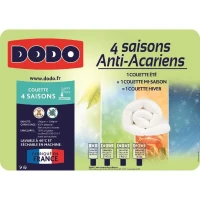 DODO Couette 4 saisons anti-acariens - 240 x 260 cm - Blanc(m-3)
