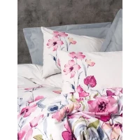 Parure de lit - 1 housse de couette 220 x 240 cm + 2 taies d'oreiller 60 x 60 cm - 100% coton renforcé - Gris(m-2)