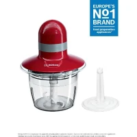Hachoir BOSCH MMR08R2 - Rouge/Gris - 400W - Capacité 0,8L - Couteau inox - Batteur a blancs(m-1)