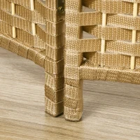 HOMCOM Biombo Interior em Madeira 6 Painéis 240x170 cm Separador de Ambientes Dobrável para Sala Quarto Natural(m-5)