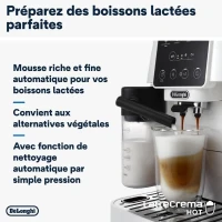 Machine expresso broyeur DELONGHI Magnifica Start ECAM220.61.W - Blanc inox - machine a café a grains(m-4)