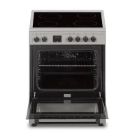 Cuisiniere vitrocéramique CONTINENTAL EDISON CECV60FCS - 4 feux - L58,8 xP61 xH83 cm - Silver(m-3)